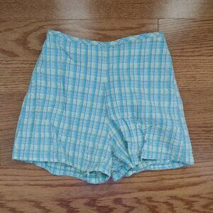 6x | Blue Plaid Shorts